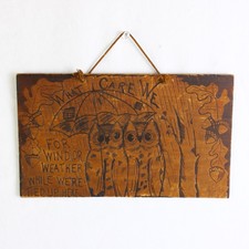 Vintage Pyrogravure Gravé