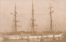 Old postcard photograph boat sailing ship 3 mats maritime collection