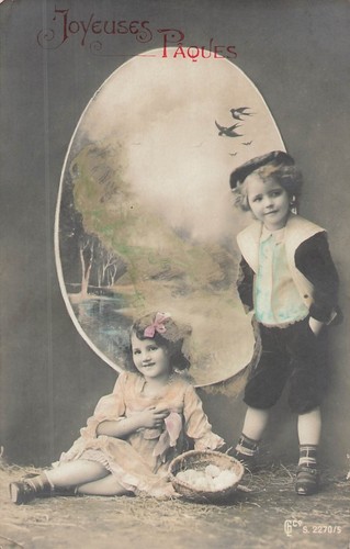 Paques oeuf paysage enfants - oeuf,