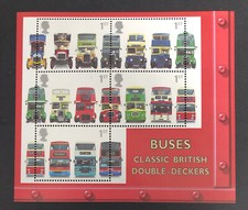 GB 2001 MNH 150th Anniversary of first Double Decker Buses Mini Sheet MS2215