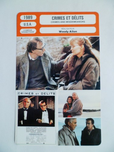 Carte fiche cinema 1989 crimes - cinema,