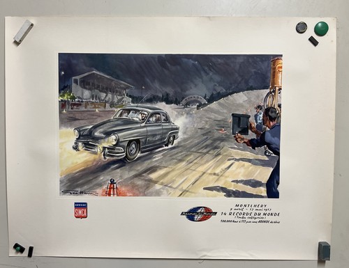 Affiche ancienne geo ham - ham, simca