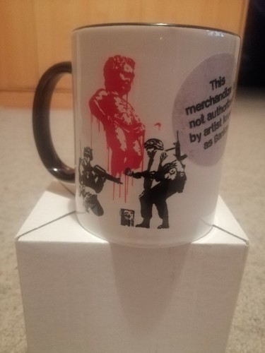 Banksy mug exposition - banksy, genius