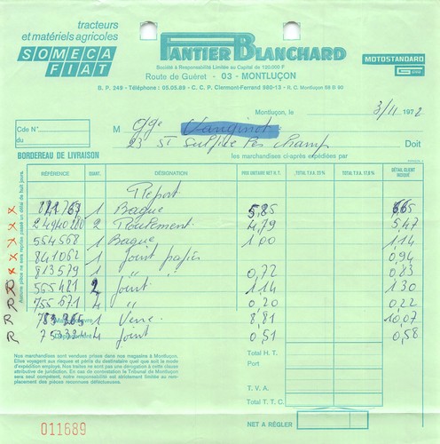 1972 tracteurs materiels - 1972, et