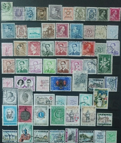 Lot timbres de - de, belgique