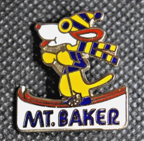 Baker mogul dog ski lapel - dog,