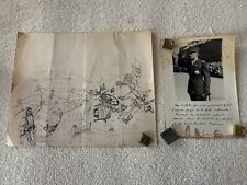 PHOTO  GÉNÉRAL  LECLERC  ET DESSIN  PROJET D ARNAGE    W W 2  N° 109