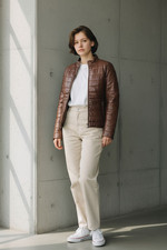 Femmes Veste en Cuir