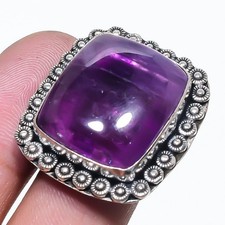 Bague réglable en pierre précieuse améthyste africaine fait main incroyable...