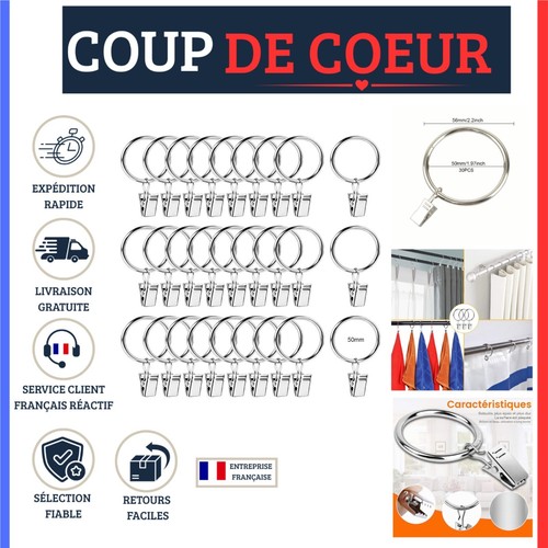 Anneaux rideaux 50mm - rideaux,