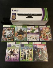 Microsoft Xbox 360 Kinect Motion Sensor Bundle, Sensor Mount, 7 games CIB