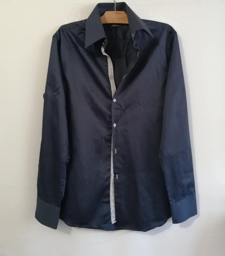 Chemise bleu marine coton