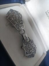 Beautiful solid silver cape buckle clip coat man 19th century