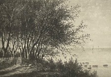 École de Barbizon Pantotypie Thiel ainé d'un fusain Smith (collection 19) 1877 