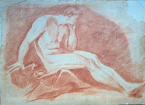 Académie homme dans une - nu,