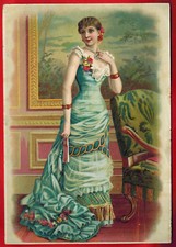 Ancien Chromo Vernis - Femme