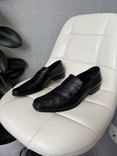 Rare Christian Dior Homme Black Leather Penny Loafers Men’s CD Shoes Size 43