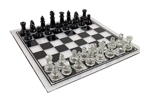 Jeu échecs verre - jeu, avec