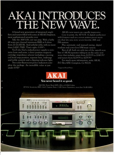 Vintage akai u06 amp - amp, &