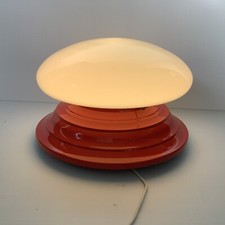Lampe Vintage Champignon Verre Métal Rouge Space Age Possible 2