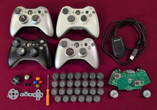 Microsoft Xbox 360 Genuine Wireless Controllers w/accesories
