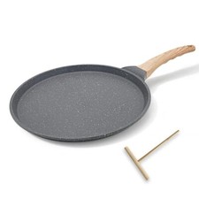 Poêle à Crêpes 25 cm - Crêpière avec Revêtement Antiadhésif - Fonte Aluminium...