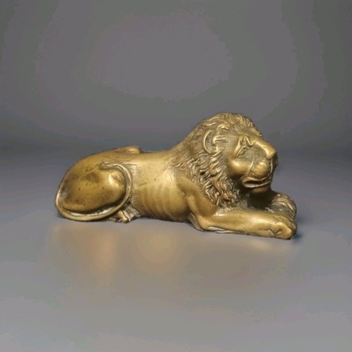 Ancien lion bronze - bronze, 19e