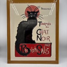 Unique Black Cat Tournee du Chat Noir CERAMIC Wall Art RARE!