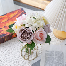 Bouquet de roses colorées réalistes fleurs artificielles pour mariage et photo