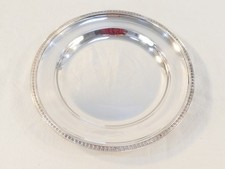 CHRISTOFLE silver metal round dish model MALMAISON
