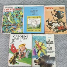 Lot De 5 Livres Bibliothèque rose années 60 70 Livre Mixe Enfants Vintage 