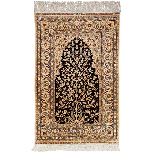 Tapis hereke ancien soie - ancien,