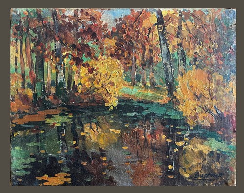 Tableau hst reflet automne - hst, "reflet