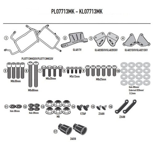Kit porte valise latéral givi - porte-valise,