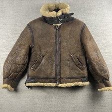 AVIREX Limited Type B-3 Shearling Flight Jacket Size 40 Made in USA 1986 Sherpa