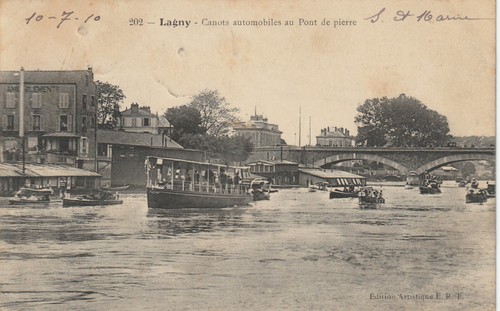 Cpa 202 lagny canots - cpa,