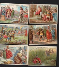 lot of 6 embossed foal chromos: ROMAN HISTORY (P46530)