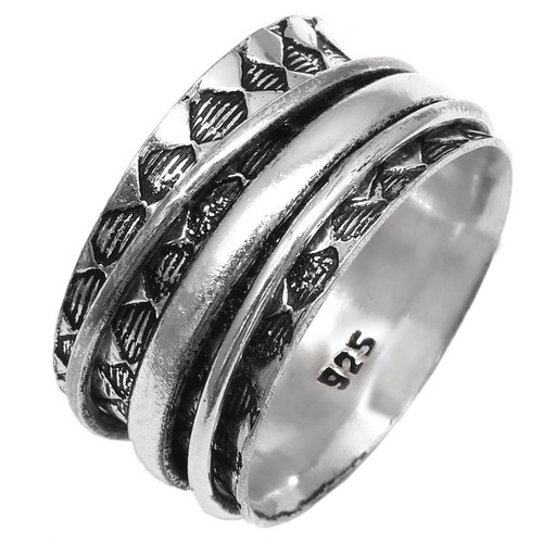 Bague toupie argent - toupie, pour