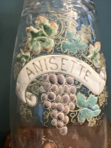 Rare bouteille verre emaillé - bouteille,