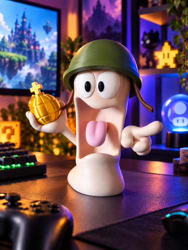 Figurine worms militaire - worms,