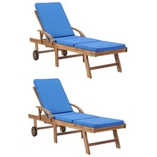 2x Bois de Teck Solide Chaises