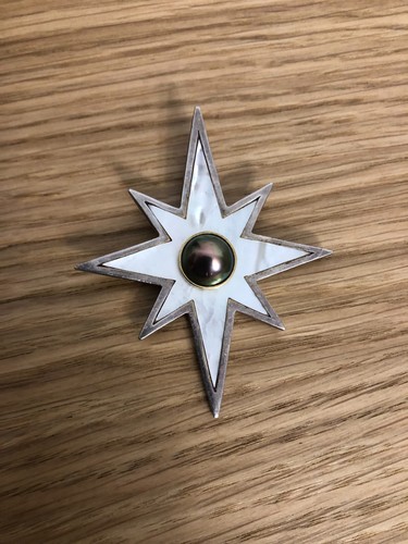 Superbe pendentif argent - , nacre