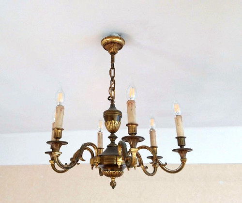 Ancien grand lustre luminaire - lustre,