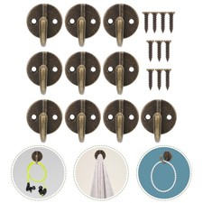  10 Pcs Crochet Porte Manteau Crochets Muraux En Métal Patères Vintage