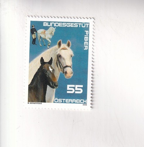 Timbre autriche cheval chevaux - timbre,