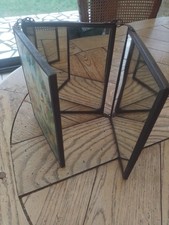Rare miroir tryptique ancien a