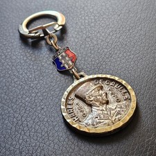 Keyring France free Charles de Gaulle cross of Lorraine resistance WW2 