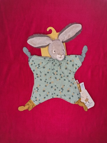 Doudou plat lapin beige - plat,