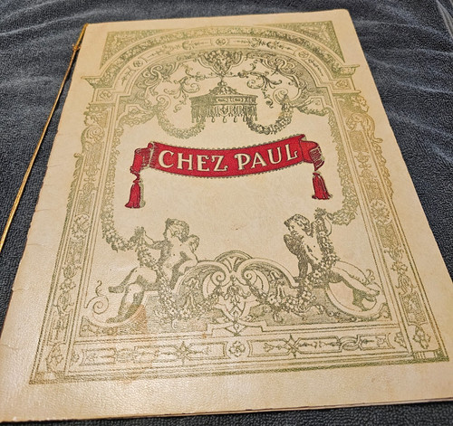 1960s menu chez - -, paul"