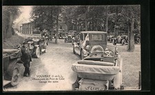 Old postcard Vouvray, restaurant du Pont de Cisse, garage des autos 
